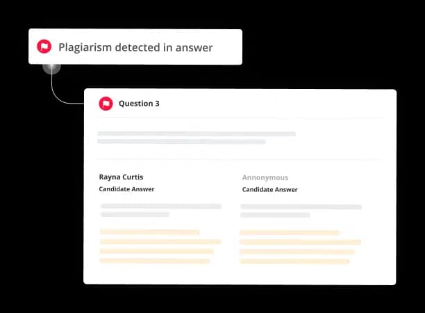 Plagiarism detection highlighting in Vervoe