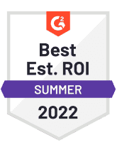 G2 Best Est. ROI Summer 2022