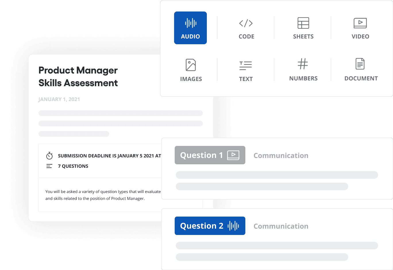 Assessment Creation product screenshot