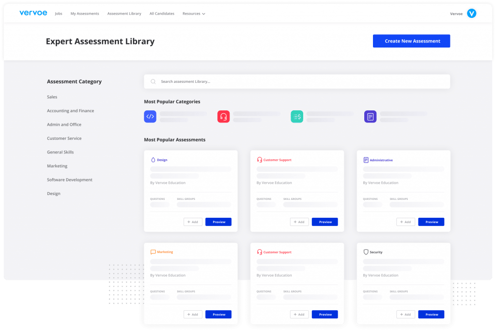 Vervoe lets you assess technical competence in context with a range of example skills assessments