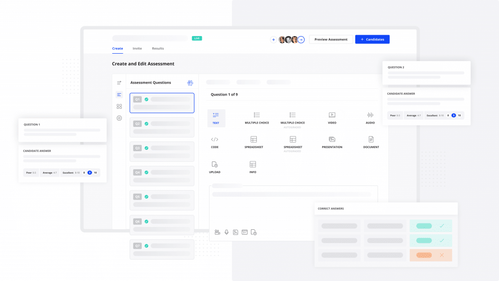 An example of how vervoe guides you on how to create a skill assessment.