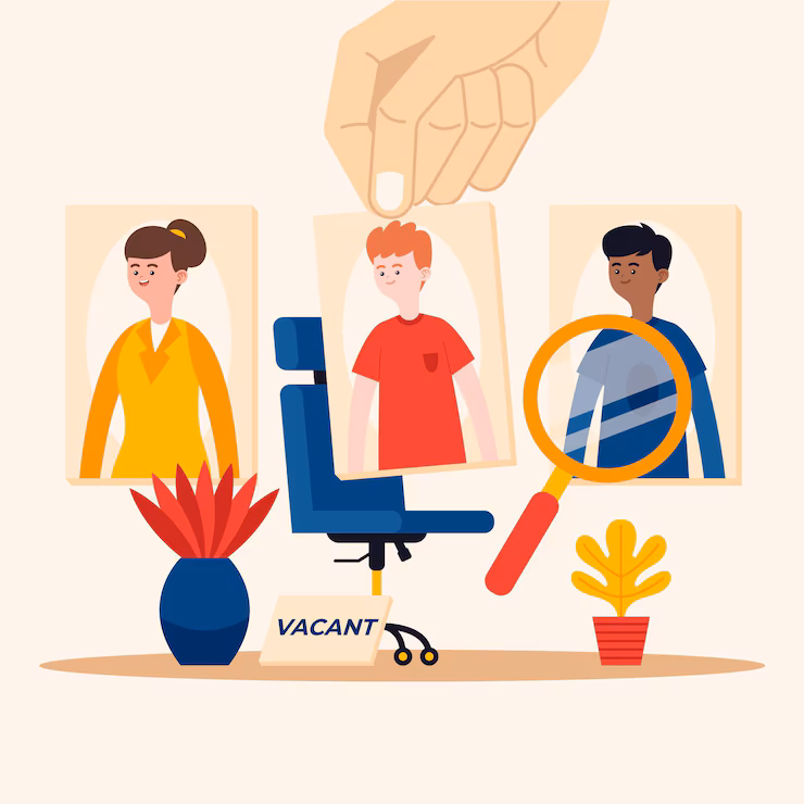 Concept to Show a Recruiter Choosing Between Job Applicants