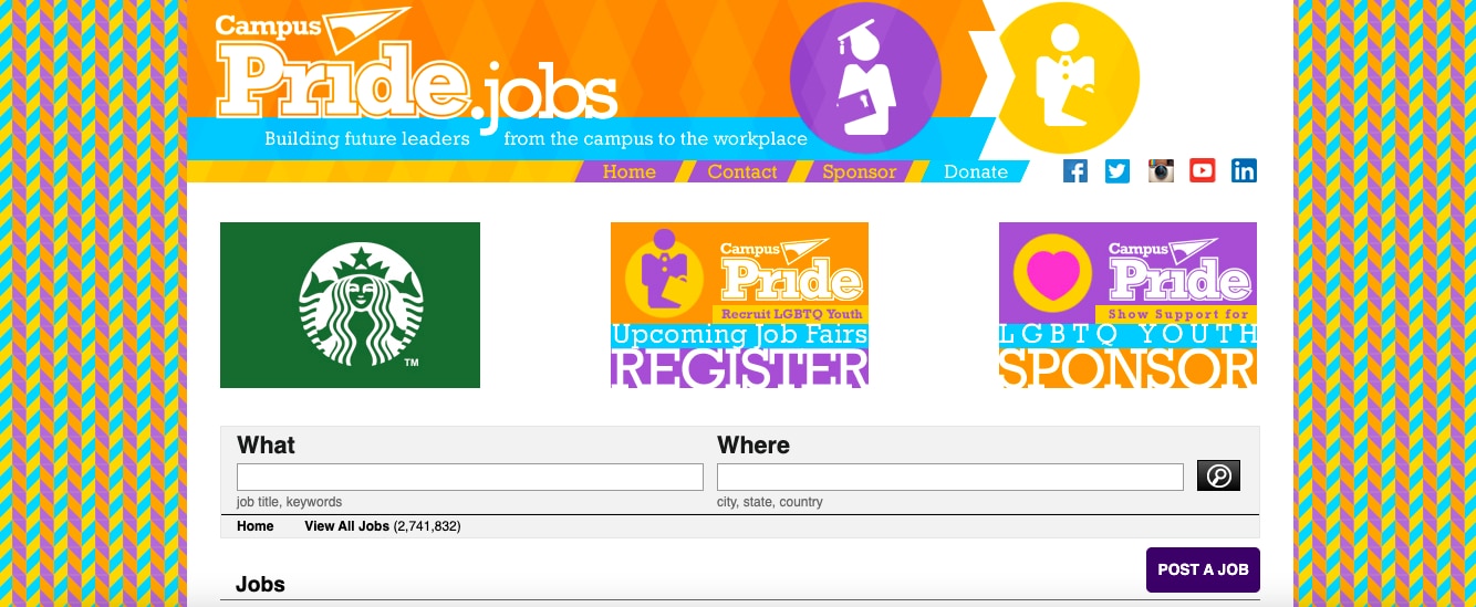 Campus pride lgbtq job board