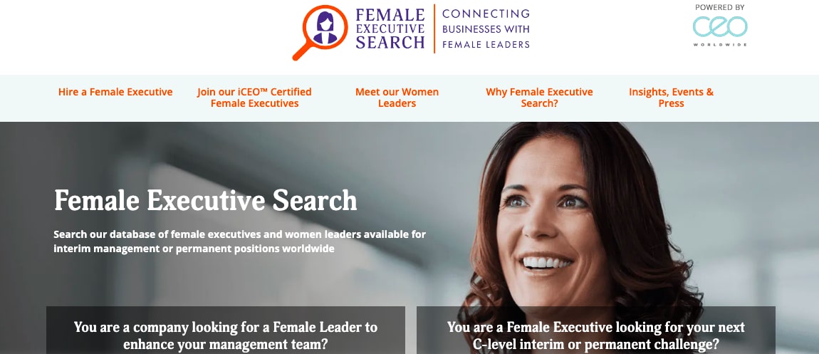 Female executive search female job boards