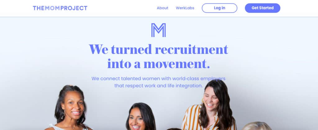 The mom project  female job board