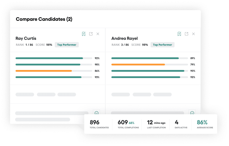 Vervoe's compare feature