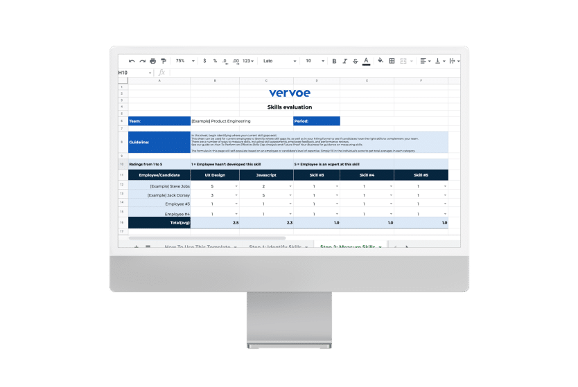 Skills gap analysis template 1