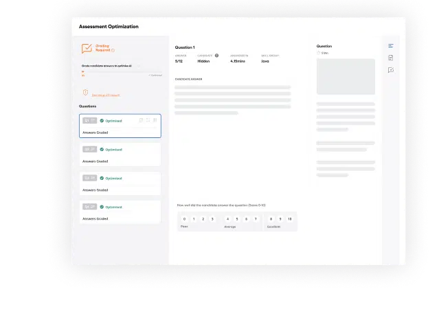 Assessment optimization