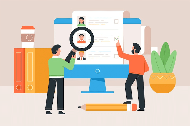 Why Job Fit Is Important in Hiring and How To Do a Job Fit Assessment 2 recruiters evaluating candidates’ job fit