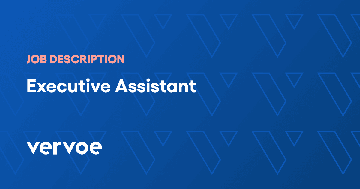 Executive Assistant Job Description Template Vervoe
