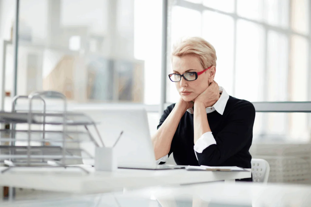 Woman looking pensive